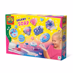SES Creative Mouler des savonnettes - Galaxie, Kit de moulage/peinture pour enfants, 7 an(s), Multicolore