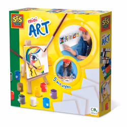 SES Creative Mini Art, Jeu de pochoirs de dessin pour enfants, 7 an(s), Multicolore