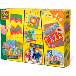 SES Creative J’apprends à découper, faire des mosaïques et perforer, Kit de loisirs créatifs pour enfants, 3 an(s), Multicolo ...