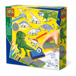 SES Creative Kit de tampons dinosaures, Kit de tampons pour enfants, 3 an(s), Vert, 1 pièce(s)