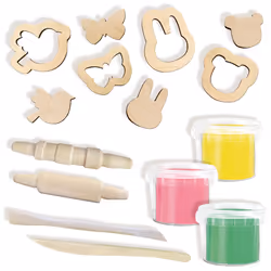 SES Creative Pâte à modeler avec des outils en bois Eco