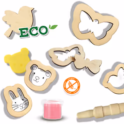 SES Creative Pâte à modeler avec des outils en bois Eco