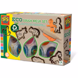 SES Creative Kit de pâte à modeler géant écologique (7x90 g avec outils)