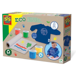 SES Creative Kit de peinture au doigt avec tablier Eco - 100% recyclé