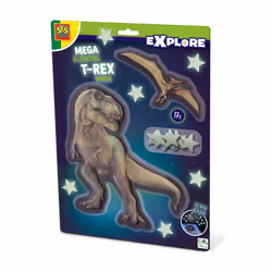 SES Creative Méga monde luisant T-Rex, Carton, Multicolore, Dinosaure, Chambre d'enfant, Garçon/Fille, Enfant