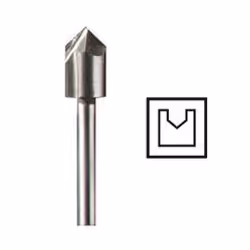 Dremel 640, Fraise à rainurer en V, 6,4 mm, 3,2 mm, 35000 tr/min