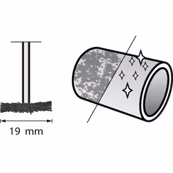 Dremel Brosse en soie 19 mm (403), Brosse de pré-polissage, 1,9 cm, 15 m, 3,2 mm, 44 mm