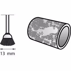 Dremel Brosse en soie 13,0 mm (404), Brosse de pré-polissage, 1,3 cm, 15000 tr/min, 3,2 mm, 41 mm