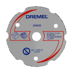 Roue de coupe affleurante carbure polyvalente Dremel 2615S500JB; 77 mm