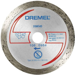 Dremel - DSM540 2615S540JB Disque à tronçonner diamanté 77 mm 1 pc(s) Carrelage, Tuile, Marbre, Porcelaine, Céramique