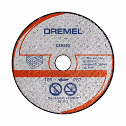 Roue de coupe en maçonnerie Dremel 2615S520JB; 77 mm