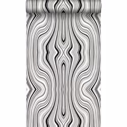 Ajoutez des touches de couleurs à vos murs en optant pour ce papier peint à motif de lignes graphiques en noir et blanc. Ce p ...