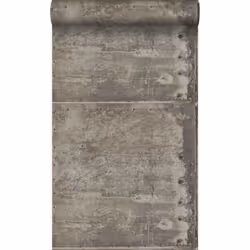 Ce papier peint à motif de grandes sphères altérées en gris industriel donnera de la profondeur et du caractère à votre pièce ...