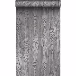 Ce papier peint imitation bois en noir donnera de la profondeur et du caractère à votre pièce en créant une ambiance authenti ...