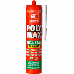 Griffon - Colle de Montage polymax Fix & Seal Express Cartouche de 425g Blanc