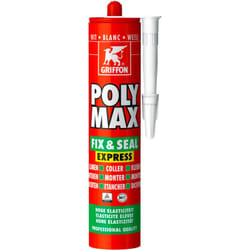 Griffon - Colle de Montage polymax Fix & Seal Express Cartouche de 425g Blanc