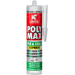 Mastic/Colle polymax fix&seal cristal clear cartouche 300g