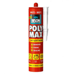 Scellant pour travaux intérieurs et extérieurs Bison 1190903 Poly Max; 280 ml; blanc