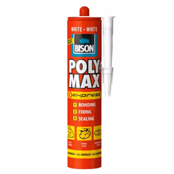 Scellant pour travaux intérieurs et extérieurs Bison 1190903 Poly Max; 280 ml; blanc