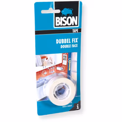 Ruban adhésif double face Dubbel Fix Pour fixer des miroirs, des porte-savons, des crochets muraux, des plaques signalétiques ...
