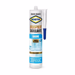 Bostik Super Scellant Bain pour Articulations, Fugues et Fissures 300 ml - D2437 Le mastic silicone Bostik offre une protecti ...