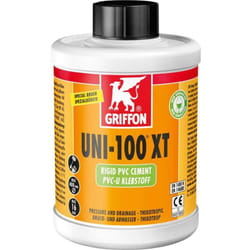 Griffon - Colle pvc pression/evac. uni 100 xt Pot 1L avec pinceau