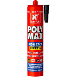 Griffon - Colle de montage polymax hight tack noir cartouche 435g