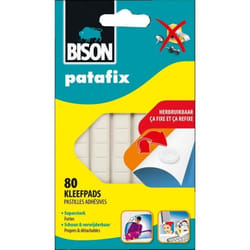 BISON - Pàte à fix patafix 80 pastilles adhésives détachables et réutilisables blanches