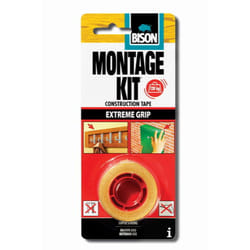 Ruban adhésif double face Bison 6305487 Montage kit Extreme Grip; 19 mm; 1,5 m; transparent