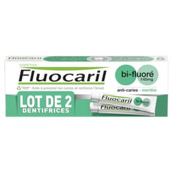 Fluocaril Dentifrice Menthe Bi-Fluoré Lot de 2 x 75 ml