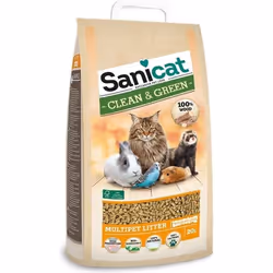 SANICAT Litière Clean & Green Wood 20L - Pour chat