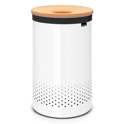 Brabantia Large Laundry Bin with Cork Lid, 60 L - White