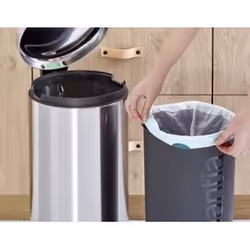 Brabantia 111822, 30 L, Rond, Acier inoxydable, Pédale, 30 cm, 300 mm