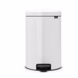 Brabantia 111846, 20 L, Rond, Blanc, Pédale, 29 cm, 290 mm