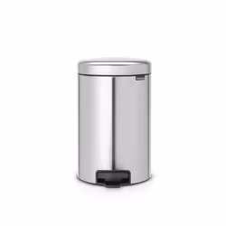 Brabantia 112041, 12 L, Rond, Acier inoxydable, Plastique, Pédale, 24 cm