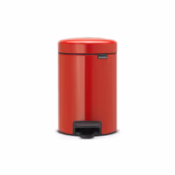 Brabantia 112140, 3 L, Rond, Rouge, Plastique, Pédale, 17 cm
