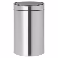 Brabantia Recycling Touch Bin with Plastic Buckets, 10 L and 23 L - Matt Steel Fingerprint Proof
