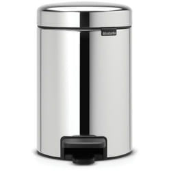 Brabantia GG172 Poubelle à Pédale Newicon avec Seau en Plastique, 3 L - Acier Brillant