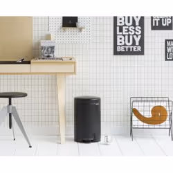 Brabantia 113741 poubelle 12 L Rond Noir - Vue supplémentaire 4