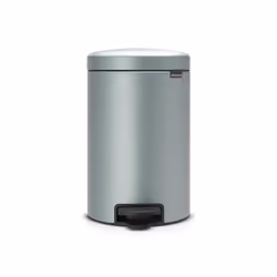 Brabantia 113765, 12 L, Rond, Métallique, Couleur menthe, Plastique, Pédale, 25,1 cm