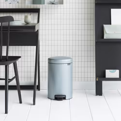 Brabantia 113765 poubelle 12 L Rond Métallique, Couleur menthe