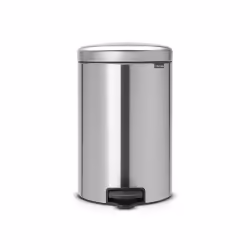 Brabantia 114021 Poubelle à Pédale Newicon avec Seau en Plastique, 20 L - Acier Mat