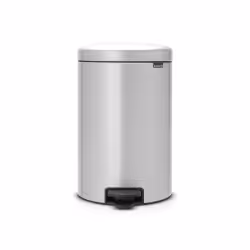 Brabantia 114069 Poubelle à Pédale Newicon avec Seau en Plastique, 20 L - Gris Métallique