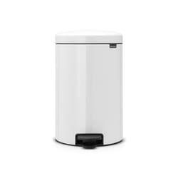 Brabantia -114243 - Poubelle à Pédale NewIcon avec Seau Intérieur en Métal 20 L - Blanc