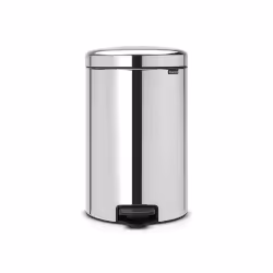 Brabantia Pedal Bin newIcon with Metal Inner Bucket, 20 Litre - Brilliant Steel