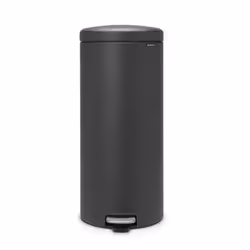 Brabantia 114663, 30 L, Rond, Plastique, Gris, Pédale, Plastique