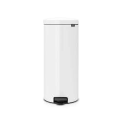 Brabantia -114748 - Poubelle à Pédale NewIcon avec Seau Intérieur en Métal 30 L - Blanc