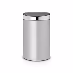 Brabantia Poubelle Touch Bin, 40 litres, Gris Métallique, Capacité 40 Litres, 72,7 cm x 43,5 cm x 30,2 cm