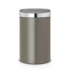 Brabantia Poubelle Touch Bin, 40 litres, Platine avec couvercle en acier inoxydable, Capacité 40 Litres, 72,7 cm x 43,5 cm x 30,2 cm