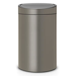 Brabantia Poubelle Touch Bin, 40 litres, Platine, Capacité 40 Litres, 72,7 cm x 43,5 cm x 30,2 cm